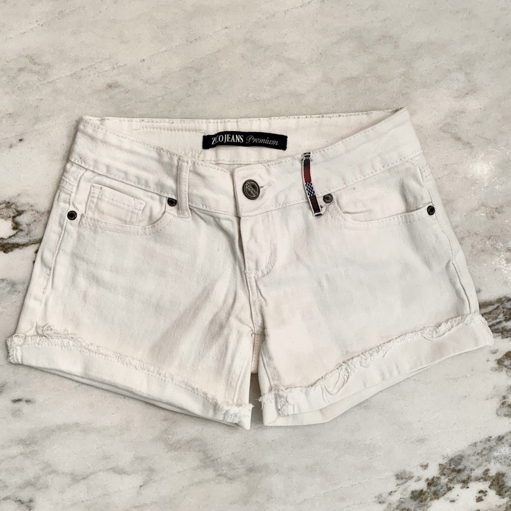 ZCO • White Jean Shorts